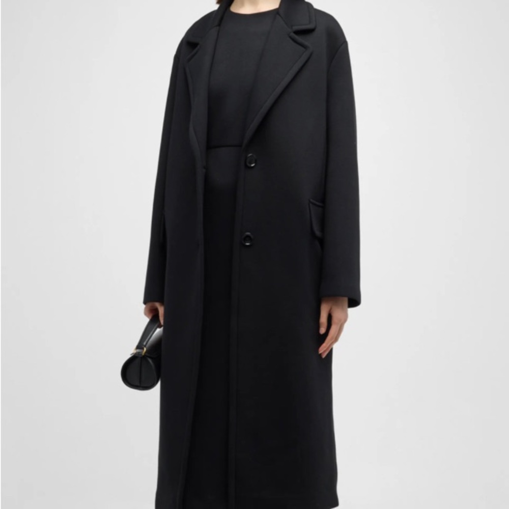 Max Mara black wool down coat